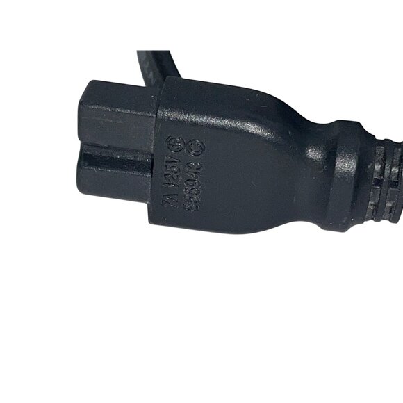 Black 7A 125V Power Cord With 2-Prong Plug & IEC C7 Connector For Electronics - Picture 4 of 4